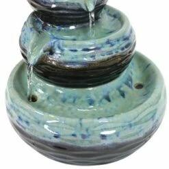 New ❤️ Sunnydaze Decor Sunnydaze Indoor Home Decorative Glazed Ceramic 3-Tiered Modern Textured Bowls Tabletop Water Fountain - 7" 😉 -Garden Decor Shop unnamed file 7475