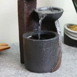 Cheapest 🔔 Sunnydaze Decor Sunnydaze Indoor Home Decorative Resin 3-Tier Descending Bowls Tabletop Water Fountain - 9" - Dark Brown ❤️ -Garden Decor Shop unnamed file 7488