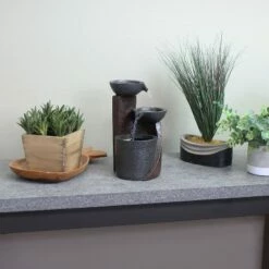 Cheapest 🔔 Sunnydaze Decor Sunnydaze Indoor Home Decorative Resin 3-Tier Descending Bowls Tabletop Water Fountain - 9" - Dark Brown ❤️ -Garden Decor Shop unnamed file 7490