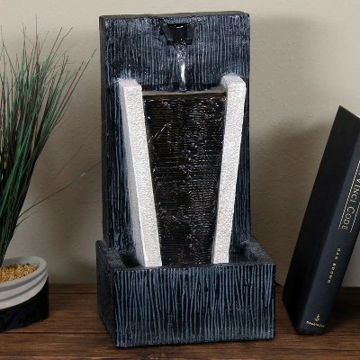 Brand new ✔️ Sunnydaze Decor Sunnydaze Indoor Home Office Decorative Gentle Virtue Tabletop Water Fountain with LED Light - 13" - Black ✨ 4 Brand new ✔️ Sunnydaze Decor Sunnydaze Indoor Home Office Decorative Gentle Virtue Tabletop Water Fountain with LED Light - 13" - Black ✨ - Image 2