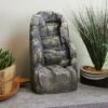 Best Sale 👏 Sunnydaze Decor Sunnydaze Indoor Home Decorative Resin Rocky Face Waterfall Stream Tabletop Water Fountain - 12" - Gray ❤️ -Garden Decor Shop unnamed file 7540