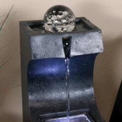 Best Pirce 👍 Sunnydaze Decor Sunnydaze Indoor Home Decorative Soothing Matrix Tabletop Water Fountain with LED Light - 12" - Black 💯 -Garden Decor Shop unnamed file 7555