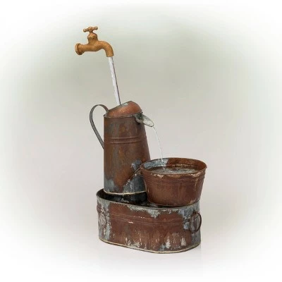 Cheap π Rustic Invisible Flowing Spout Watering Can Fountain - Alpine Corporation π€© 4 Cheap π Rustic Invisible Flowing Spout Watering Can Fountain - Alpine Corporation π€© - Image 2