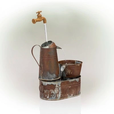 Cheap π Rustic Invisible Flowing Spout Watering Can Fountain - Alpine Corporation π€© 5 Cheap π Rustic Invisible Flowing Spout Watering Can Fountain - Alpine Corporation π€© - Image 3