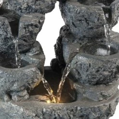 New 🔥 Alpine Corporation Alpine 14" Multi Tiered Cascading LED Fountain Gray 🥰 -Garden Decor Shop unnamed file 7567