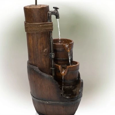 Best deal 🤩 Alpine Corporation Alpine 26" Barrel Water Faucet and Bucket Fountain with Windmill 👏 5 Best deal 🤩 Alpine Corporation Alpine 26" Barrel Water Faucet and Bucket Fountain with Windmill 👏 - Image 3