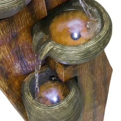 Promo ๐ Alpine Corporation Alpine 40" Cascading Mossy Jars Stone Resin Fountain with LED Lights Gray ๐ 6 Promo ๐ Alpine Corporation Alpine 40" Cascading Mossy Jars Stone Resin Fountain with LED Lights Gray ๐ - Image 4