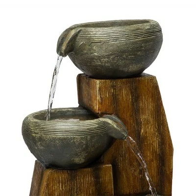 Promo ๐ Alpine Corporation Alpine 40" Cascading Mossy Jars Stone Resin Fountain with LED Lights Gray ๐ 7 Promo ๐ Alpine Corporation Alpine 40" Cascading Mossy Jars Stone Resin Fountain with LED Lights Gray ๐ - Image 5