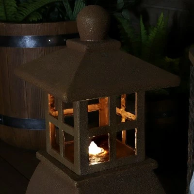 New ๐ Sunnydaze Decor Sunnydaze 23"H Electric Resin Zen Lantern Outdoor Water Fountain with LED Lights ๐งจ 3 New ๐ Sunnydaze Decor Sunnydaze 23"H Electric Resin Zen Lantern Outdoor Water Fountain with LED Lights ๐งจ