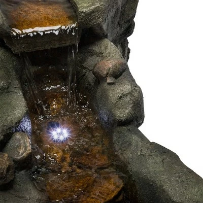 Best Pirce ❤️ Alpine Corporation Alpine 20" Rocky River Rapids Stone Resin Fountain with LED Lights Gray ✨ 7 Best Pirce ❤️ Alpine Corporation Alpine 20" Rocky River Rapids Stone Resin Fountain with LED Lights Gray ✨ - Image 5