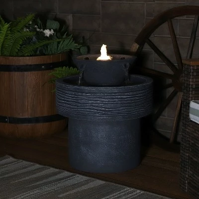 Buy 🔥 Sunnydaze Decor Sunnydaze 20"H Electric Resin 2-Tier Round Bird Bath Outdoor Water Fountain with LED Lights 👍 3 Buy 🔥 Sunnydaze Decor Sunnydaze 20"H Electric Resin 2-Tier Round Bird Bath Outdoor Water Fountain with LED Lights 👍
