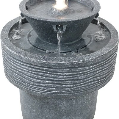 Buy 🔥 Sunnydaze Decor Sunnydaze 20"H Electric Resin 2-Tier Round Bird Bath Outdoor Water Fountain with LED Lights 👍 6 Buy 🔥 Sunnydaze Decor Sunnydaze 20"H Electric Resin 2-Tier Round Bird Bath Outdoor Water Fountain with LED Lights 👍 - Image 4