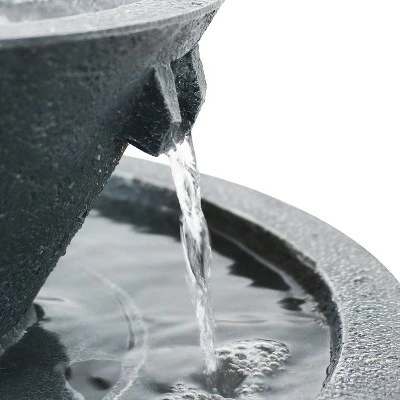 Buy 🔥 Sunnydaze Decor Sunnydaze 20"H Electric Resin 2-Tier Round Bird Bath Outdoor Water Fountain with LED Lights 👍 7 Buy 🔥 Sunnydaze Decor Sunnydaze 20"H Electric Resin 2-Tier Round Bird Bath Outdoor Water Fountain with LED Lights 👍 - Image 5