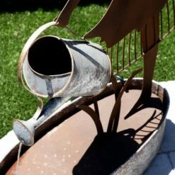 Best reviews of ✨ Farm Girl Silhouette Watering Can Metal Fountain - Alpine Corporation 🥰 -Garden Decor Shop unnamed file 7676