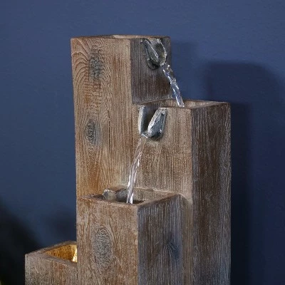 Hot Sale β Sunnydaze Decor Sunnydaze Indoor Home Office Polyresin Faux Wooden Tiered Columns Tabletop Fountain with LED Lights - 13" π 8 Hot Sale β Sunnydaze Decor Sunnydaze Indoor Home Office Polyresin Faux Wooden Tiered Columns Tabletop Fountain with LED Lights - 13" π - Image 6