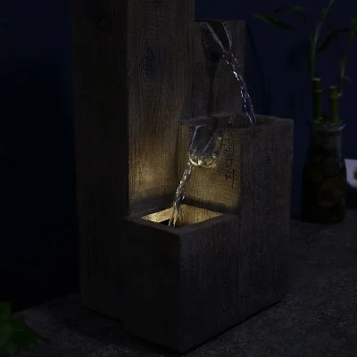 Hot Sale β Sunnydaze Decor Sunnydaze Indoor Home Office Polyresin Faux Wooden Tiered Columns Tabletop Fountain with LED Lights - 13" π 9 Hot Sale β Sunnydaze Decor Sunnydaze Indoor Home Office Polyresin Faux Wooden Tiered Columns Tabletop Fountain with LED Lights - 13" π - Image 7