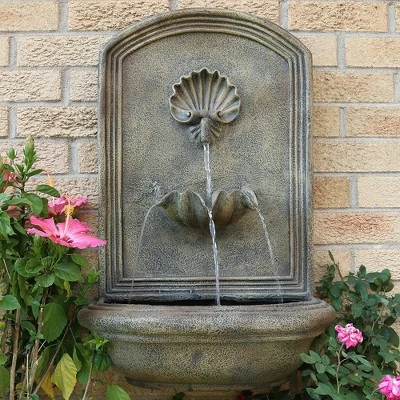 Best deal 🥰 Sunnydaze Decor Sunnydaze 27"H Solar Only Polystone Seaside Outdoor Wall-Mount Water Fountain, Florentine Stone Finish 🔔 3 Best deal 🥰 Sunnydaze Decor Sunnydaze 27"H Solar Only Polystone Seaside Outdoor Wall-Mount Water Fountain, Florentine Stone Finish 🔔