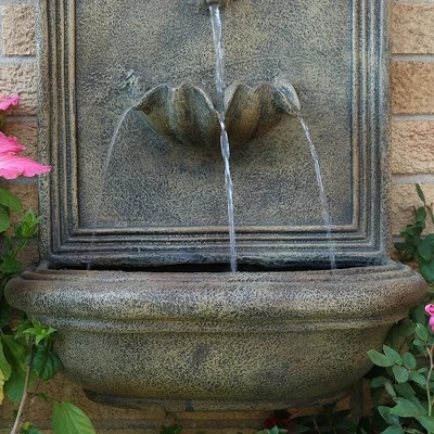 Best deal 🥰 Sunnydaze Decor Sunnydaze 27"H Solar Only Polystone Seaside Outdoor Wall-Mount Water Fountain, Florentine Stone Finish 🔔 6 Best deal 🥰 Sunnydaze Decor Sunnydaze 27"H Solar Only Polystone Seaside Outdoor Wall-Mount Water Fountain, Florentine Stone Finish 🔔 - Image 4