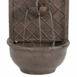 Best Pirce ✨ Sunnydaze Decor Sunnydaze 26"H Solar-Powered with Battery Pack Polystone Messina Outdoor Wall-Mount Water Fountain, Iron Finish 🎁 -Garden Decor Shop unnamed file 7719