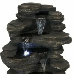 Buy ❤️ Sunnydaze Decor Sunnydaze 39"H Electric Polystone Rock Falls Waterfall Outdoor Water Fountain with LED Lights 🔥 -Garden Decor Shop unnamed file 7729