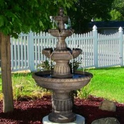 Budget 😀 Sunnydaze Decor Sunnydaze 49"H Electric Fiberglass and Resin 4-Tier Mediterranean Outdoor Water Fountain ✔️ -Garden Decor Shop unnamed file 7753