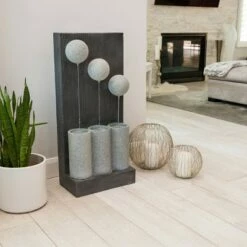 Best Sale 🥰 37" Harmonious 3-Tier Infinity Fountain With LED Lights - Alpine Corporation 👍