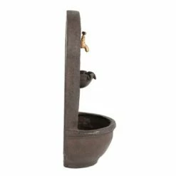 Coupon 😉 Sunnydaze Decor Sunnydaze 26"H Solar Polystone Messina Outdoor Wall-Mount Water Fountain, Iron Finish ✨ -Garden Decor Shop unnamed file 7788