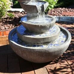 Best deal 😍 Sunnydaze Decor Sunnydaze 22" 5-Tier Mosaic Marvel Outdoor Water Fountain - Polystone Bowl Style 🎉 -Garden Decor Shop unnamed file 7792