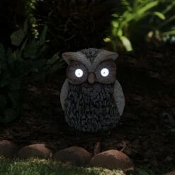 Discount ❤️ Alpine Corporation 10" Polystone Owl Solar Statue Gray 🛒 -Garden Decor Shop unnamed file 780