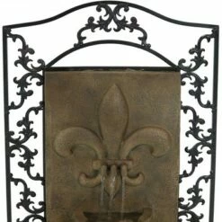 New ⌛ Sunnydaze Decor Sunnydaze 33"H Solar-Powered Polystone French Lily Design Outdoor Wall-Mount Water Fountain, Florentine Stone Finish 🔔 -Garden Decor Shop unnamed file 7808