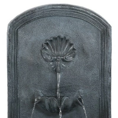 Best Sale π Sunnydaze Decor Sunnydaze 27"H Solar Only Polystone Seaside Outdoor Wall-Mount Water Fountain, Lead Finish 𧨠3 Best Sale π Sunnydaze Decor Sunnydaze 27"H Solar Only Polystone Seaside Outdoor Wall-Mount Water Fountain, Lead Finish π§¨