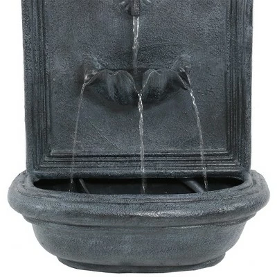 Best Sale π Sunnydaze Decor Sunnydaze 27"H Solar Only Polystone Seaside Outdoor Wall-Mount Water Fountain, Lead Finish 𧨠4 Best Sale π Sunnydaze Decor Sunnydaze 27"H Solar Only Polystone Seaside Outdoor Wall-Mount Water Fountain, Lead Finish 𧨠- Image 2