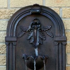 Cheap 🔥 Sunnydaze Decor Sunnydaze 27"H Solar-Powered with Battery Pack Polystone Florence Outdoor Wall-Mount Water Fountain, Iron Finish 😀 -Garden Decor Shop unnamed file 7829