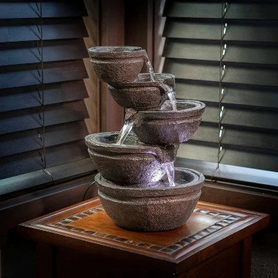Buy π₯ Alpine Corporation Alpine 13" Tiering Bowls Tabletop Fountain with LED Lights Gray 𧨠3 Buy π₯ Alpine Corporation Alpine 13" Tiering Bowls Tabletop Fountain with LED Lights Gray π§¨