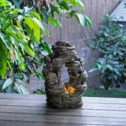 Best deal βοΈ Alpine Corporation Alpine 14" Layered Rock Fountain Brown π§¨