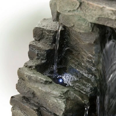 Best reviews of β Alpine Corporation 13" Resin Waterfall Tabletop Fountain with LED Lights Gray 𧨠8 Best reviews of β Alpine Corporation 13" Resin Waterfall Tabletop Fountain with LED Lights Gray 𧨠- Image 6