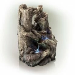 Cheapest 😉 Alpine Corporation 14" Resin 5-Tiered Rainforest Tree Trunk Tabletop Fountain Brown 🤩 -Garden Decor Shop unnamed file 7869