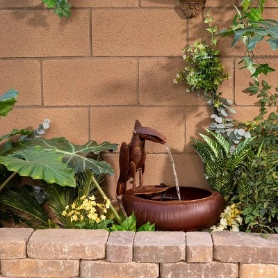 Cheapest π₯° Alpine Corporation 16" Iron Indoor/Outdoor Rustic Metal Toucan Water Fountain Yard Statue Brown π€© 3 Cheapest π₯° Alpine Corporation 16" Iron Indoor/Outdoor Rustic Metal Toucan Water Fountain Yard Statue Brown π€©