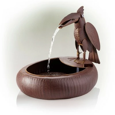 Cheapest π₯° Alpine Corporation 16" Iron Indoor/Outdoor Rustic Metal Toucan Water Fountain Yard Statue Brown π€© 4 Cheapest π₯° Alpine Corporation 16" Iron Indoor/Outdoor Rustic Metal Toucan Water Fountain Yard Statue Brown π€© - Image 2