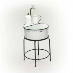 Best reviews of 🔥 Alpine Corporation 34" Metal Antique Cylindrical Fountain Sink with Stand White 😍 7 Best reviews of 🔥 Alpine Corporation 34" Metal Antique Cylindrical Fountain Sink with Stand White 😍 -Garden Decor Shop unnamed file 7902