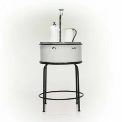 Best reviews of 🔥 Alpine Corporation 34" Metal Antique Cylindrical Fountain Sink with Stand White 😍 9 Best reviews of 🔥 Alpine Corporation 34" Metal Antique Cylindrical Fountain Sink with Stand White 😍 -Garden Decor Shop unnamed file 7904