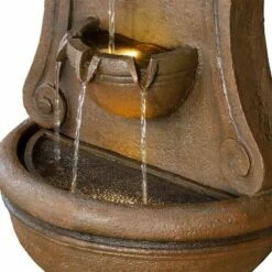 Cheapest 🎁 Alpine Corporation 32" Resin Classical Walled Fountain with 7 LED Lights Brown 🥰 -Garden Decor Shop unnamed file 7944