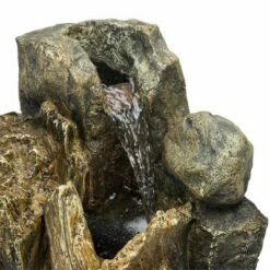 Cheapest 🤩 Alpine Corporation 22" Resin Rainforest Waterfall Tree Trunk Fountain with LED Lights Beige/Brown 🔥 -Garden Decor Shop unnamed file 7954