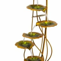 New 💯 Alpine Corporation 32" Metal Multi-Tiered Lily Pads Fountain with Stones Copper 🔥 -Garden Decor Shop unnamed file 7970