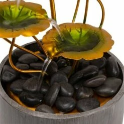 New 💯 Alpine Corporation 32" Metal Multi-Tiered Lily Pads Fountain with Stones Copper 🔥 -Garden Decor Shop unnamed file 7972