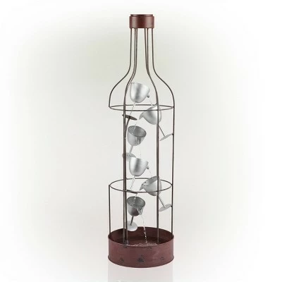 Flash Sale ๐ Alpine Corporation 44" Iron Indoor/Outdoor Bottle Shaped Water Fountain with Tiering Wine Glasses Brown ๐คฉ 5 Flash Sale ๐ Alpine Corporation 44" Iron Indoor/Outdoor Bottle Shaped Water Fountain with Tiering Wine Glasses Brown ๐คฉ - Image 3
