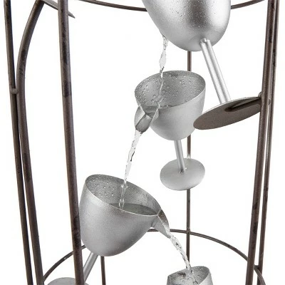 Flash Sale ๐ Alpine Corporation 44" Iron Indoor/Outdoor Bottle Shaped Water Fountain with Tiering Wine Glasses Brown ๐คฉ 6 Flash Sale ๐ Alpine Corporation 44" Iron Indoor/Outdoor Bottle Shaped Water Fountain with Tiering Wine Glasses Brown ๐คฉ - Image 4