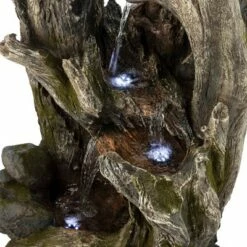 Deals 😉 Alpine Corporation 40" Resin 5-Tiered Rainforest Tree Trunk Fountain with LED Lights Bronze 🧨 -Garden Decor Shop unnamed file 8017