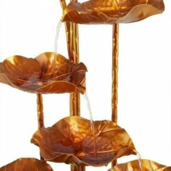 Cheap 🌟 Alpine Corporation 43" Metal Cascading Leaves Fountain with Stones Copper 👏 -Garden Decor Shop unnamed file 8028