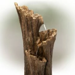 Best Pirce ❤️ Alpine Corporation 39" Outdoor 3-Tier Cascading Tree Bark Water Fountain with LED Lights Brown ⭐ -Garden Decor Shop unnamed file 8032